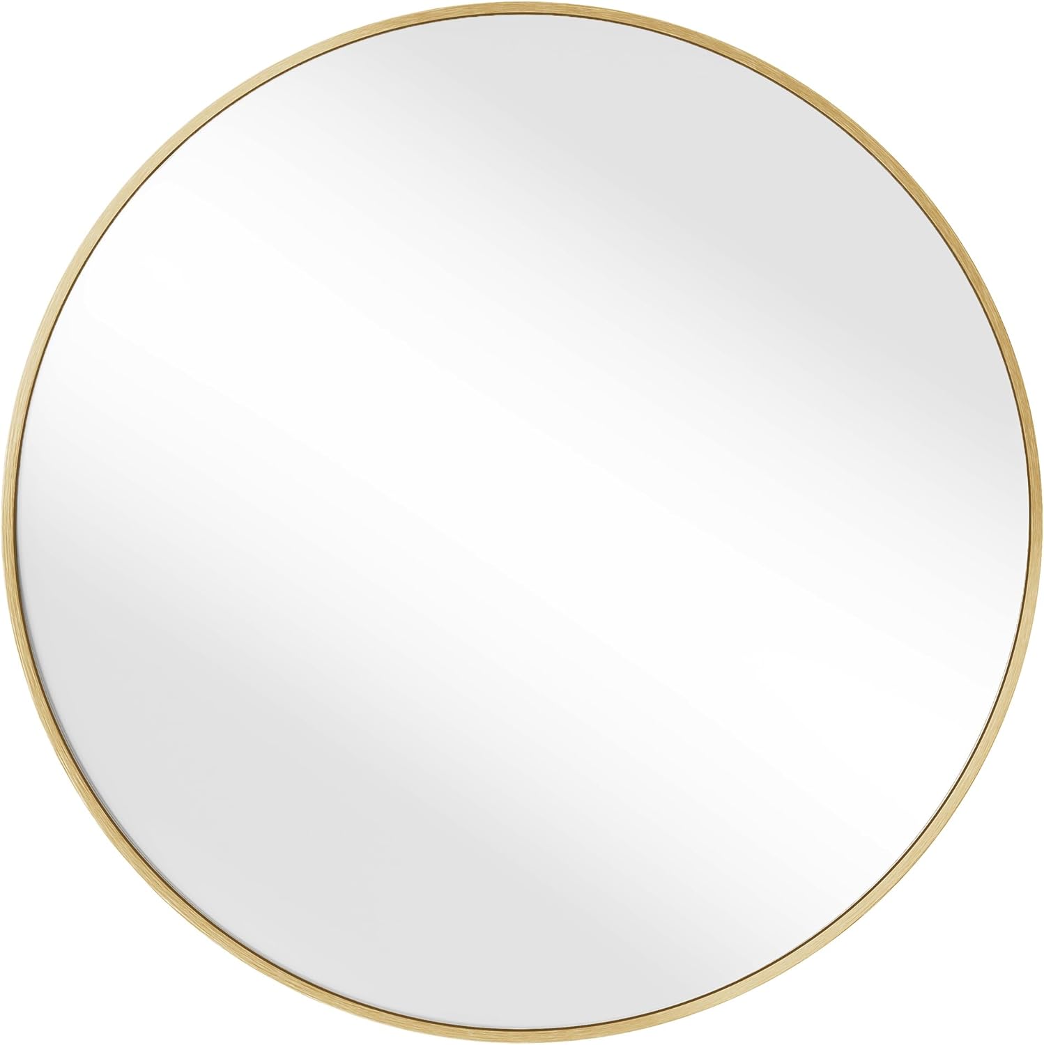 Miroir rond bois clair
