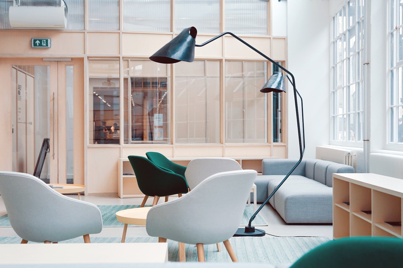 Salon calme lumière douce